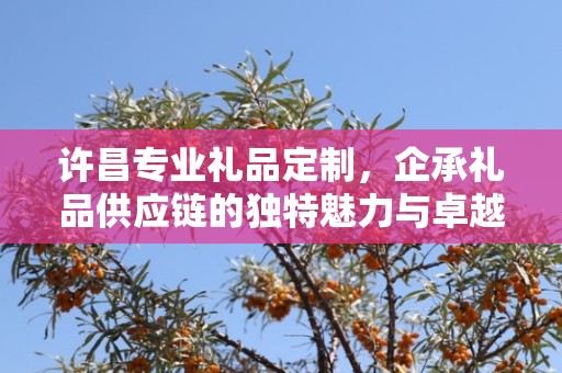 许昌专业礼品定制，企承礼品供应链的独特魅力与卓越服务