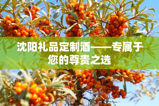 沈阳礼品定制酒——专属于您的尊贵之选
